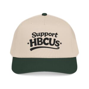 Support HBCUs Black Embroidered Bill Cap